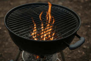barbecue au feu de bois
